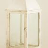 Lanterna quadra legno bianco con cassetto