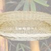 Cesta ovale sbiancata con treccia