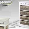 Cassettiera con 4 ceste corda