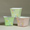 Porta vaso in latta quadro intrecciato