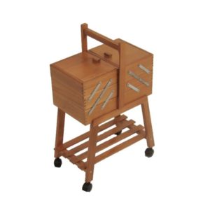 Portalavoro legno faggio con ruote