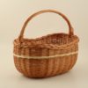 Borsa in vimini rosso bicolore greca lusso