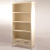 Libreria 4 piani + 2 cassetti in legno bianco