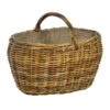 Cesta Slesia Ovale In Giunco Marrone Con Fodera In Juta