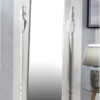 Specchio Bianco In Legno Con Cornice E Supporto