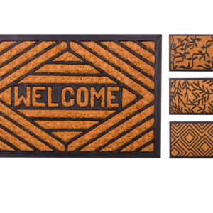 Zerbino cocco con bordo in gomma