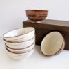 Set 4 boli coffe milk ethnic int crackle