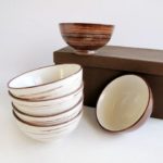 Set 4 boli coffe milk ethnic int crackle