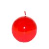 Candela sfera lucida rossa