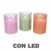 Candela led plastica tondo 3 pz