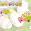Cofanetto A Forma Di Camioncino Con Decorazione Coniglio
