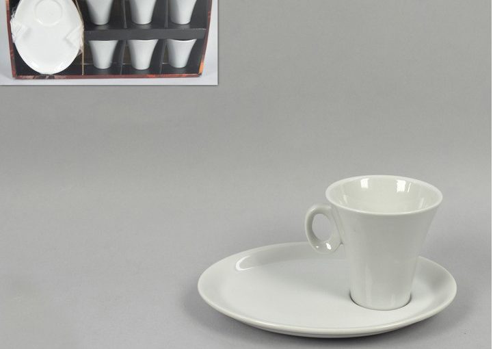 Tazza Espressino Con Piatto Ovale 100ml