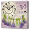 Orologio stampa con mazzi lavanda
