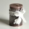 Candela cilindrica con fiocco profumata