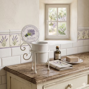 Portaspazzolini ceramica e ferro