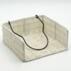 Portatovaglioli in polyrattan bianco
