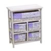 Cassettiera legno con fodera decorata lavanda