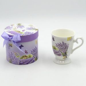 Tazza le belle porcellana 250 cc con decoro lavanda