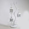 Lanterna in metallo bianco 3 supporti
