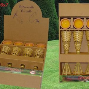 Confezione 4 fiaccole citronella