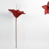 Stelo fiore Canvas Rosso Glitter