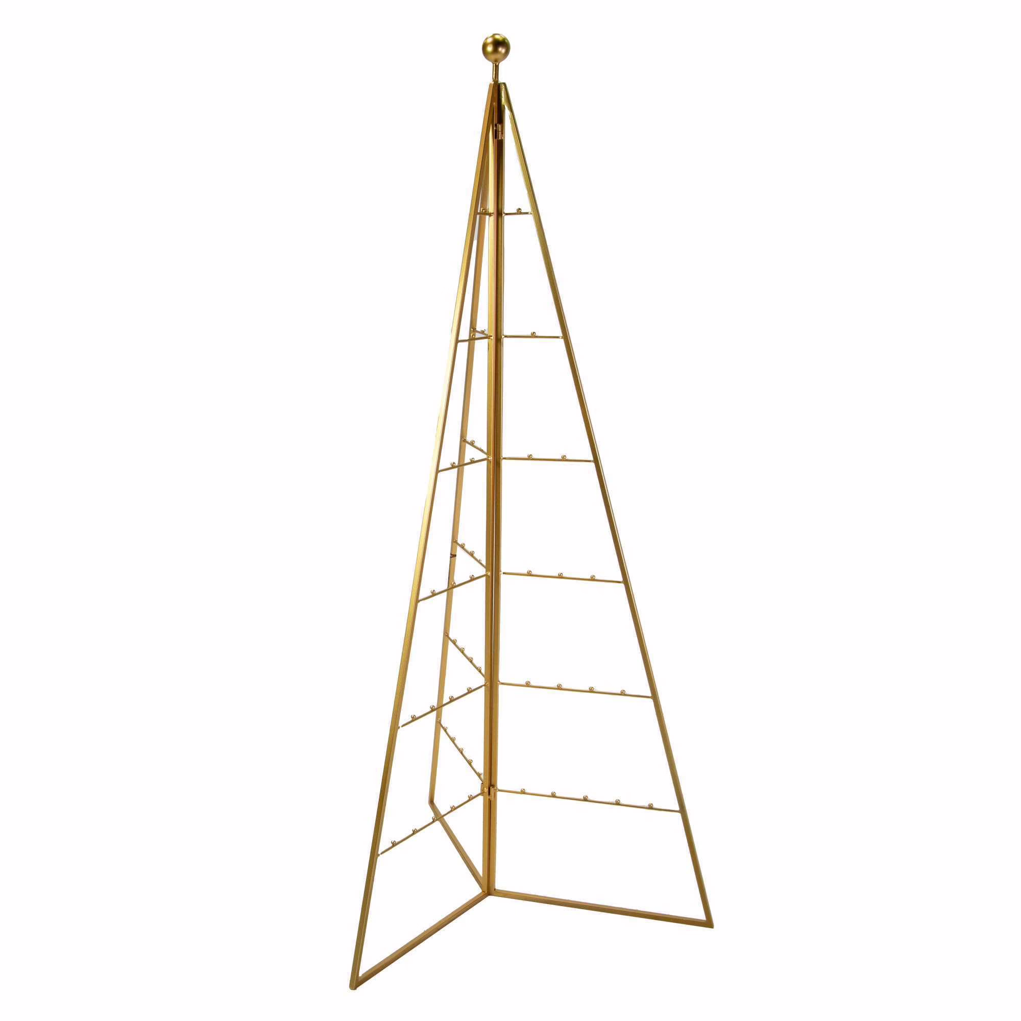 Albero di natale metallo oro cm61x69h150