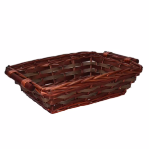 Cesta vimini Morena noce rettangolare cm 56-63x40h13