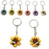 portachiavi "Fiore" con strass