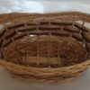 Cesta Cuffa Vimini Fascia Noce Ovale Cm36X24H12