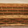 Cesta Vimini Fascia Marrone Verde Rettangolare Cm47X26H12