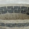 Cesta Vimini Bianco Fascia Blu Ovale Cm40X30H11