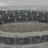 Cesta Vimini Bianco Fascia Blu Ovale Cm57X43H15