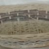 Cesta Vimini Bianco Fascia Tortora Ovale Cm34X26H8
