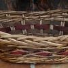 Cesta Cuffa Vimini Fascia Marrone Bordeaux Ovale Cm47X35H13/16