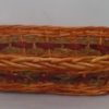Cesta Vimini Fascia Rosso E Corda Ovale Cm47X27H13