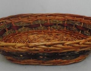 Cesta Vimini Fascia Rosso E Corda Ovale Cm50X40H13 9322310000