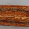 Cesta Vimini Fascia Rosso E Corda Rettangolare Cm34X25H10