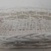 Cesta Vimini Bianco Con Corda Ovale Cm60X43H12