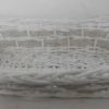 Cesta Cuffa Vimini Bianco Con Corda Rettangolare Cm48X33H11/15