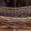 Cesta Vimini Fascia Marrone Bordeaux Rettangolare Svasato Cm60X44H15/20 9321680000
