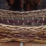 Cesta Vimini Fascia Marrone Bordeaux Rettangolare Svasato Cm60X44H15/20 9321680000