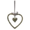 Decorazione Cuore In Vimini Intrecciato