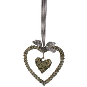 Decorazione "Cuore" in vimini
