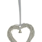 Decorazione Cuore Vimini con Campanelli