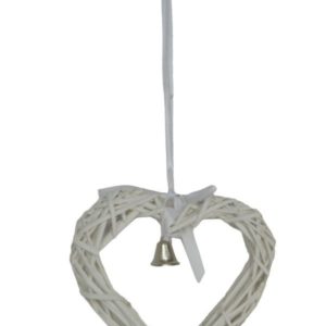 Decorazione Cuore Vimini con Campanelli
