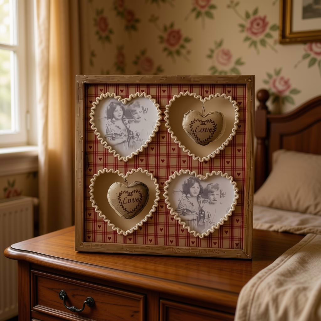 Portafoto Multiplo da Parete "Romance" – 4 Posti