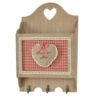 Portalettere Rouge in legno con portachiavi