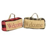 Fermaporta tessuto rettangolare scozzese