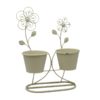 Portavaso in metallo "Flower" 2 posti