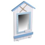 Appendino In Legno Line Mare 2 Posti Con Specchio